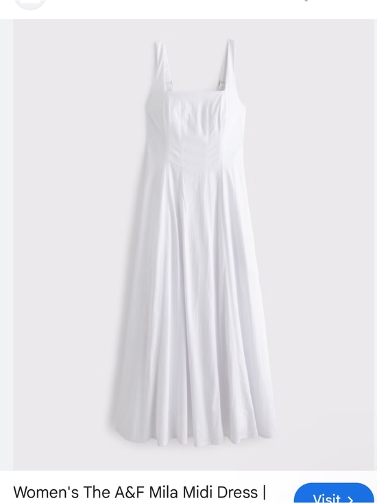 Abercrombie & Fitch Dresses & Skirts - Abercrombie & Fitch White Midi Dress with Square Neck